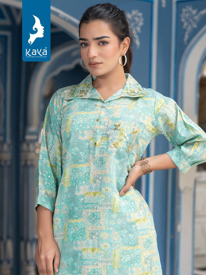 Masakali By Kaya Printed Kurti With Bottom Catalog